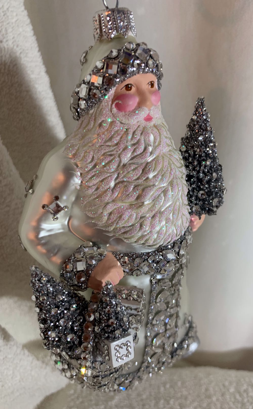The 25th, Pearl & Silver, Jeweled - Event Piece (Santa) ornament collectible - Main Image 2