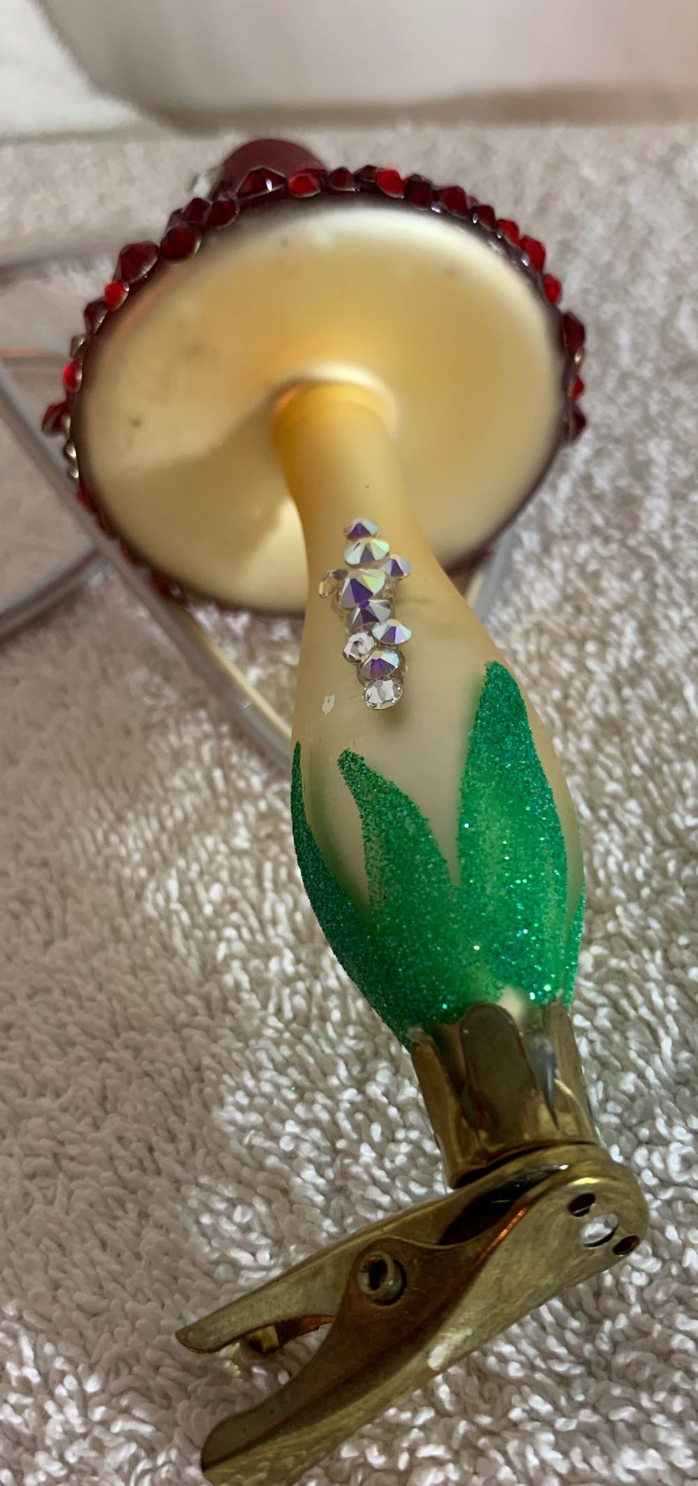 Mushroom, Tall, Jeweled  (Christmas Tree Ornament) ornament collectible - Main Image 3