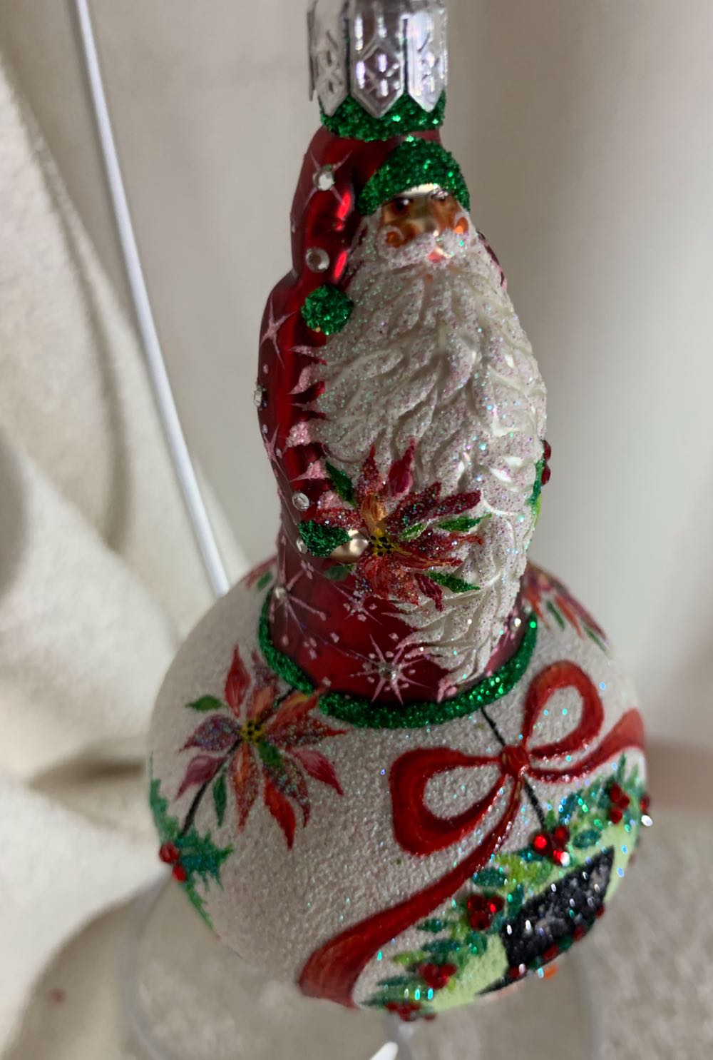 Spearman Santa, Poinsettia & Snowman - Other Exclusive (Santa) ornament collectible - Main Image 2