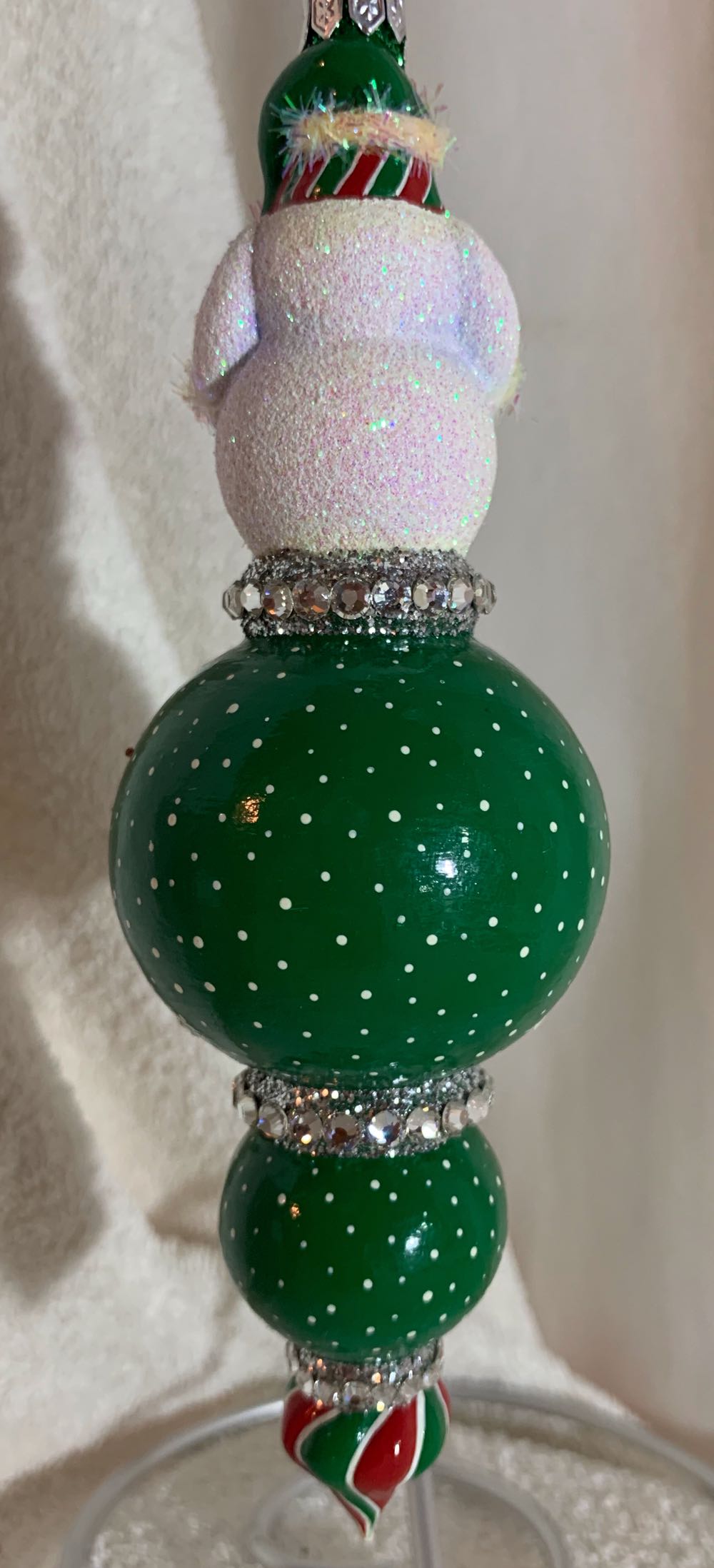 Sopel Bonhomme de Neige, Pine Green - General Line (Snowman) ornament collectible - Main Image 3