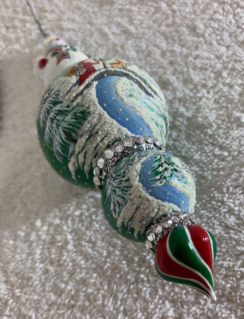 Sopel Bonhomme de Neige, Pine Green - General Line (Snowman) ornament collectible - Main Image 4
