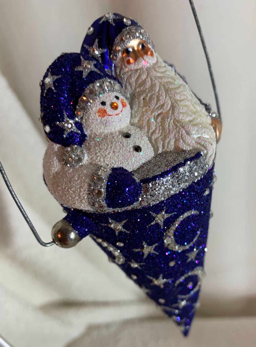 Victorian Candy Cone, Night Sky - Event Piece (Christmas Tree Ornament) ornament collectible - Main Image 2