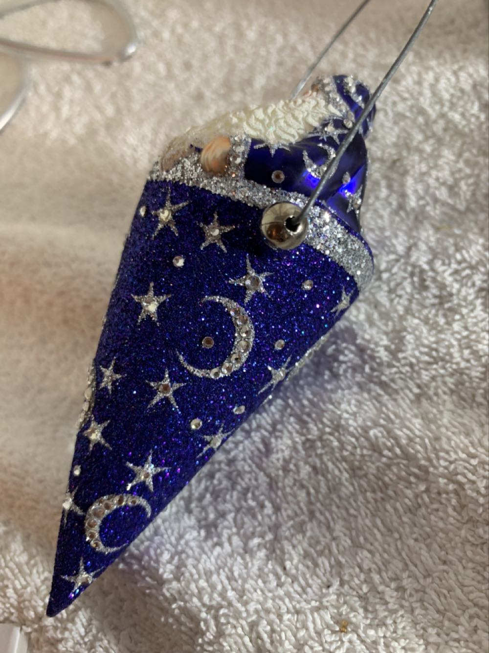 Victorian Candy Cone, Night Sky - Event Piece (Christmas Tree Ornament) ornament collectible - Main Image 4