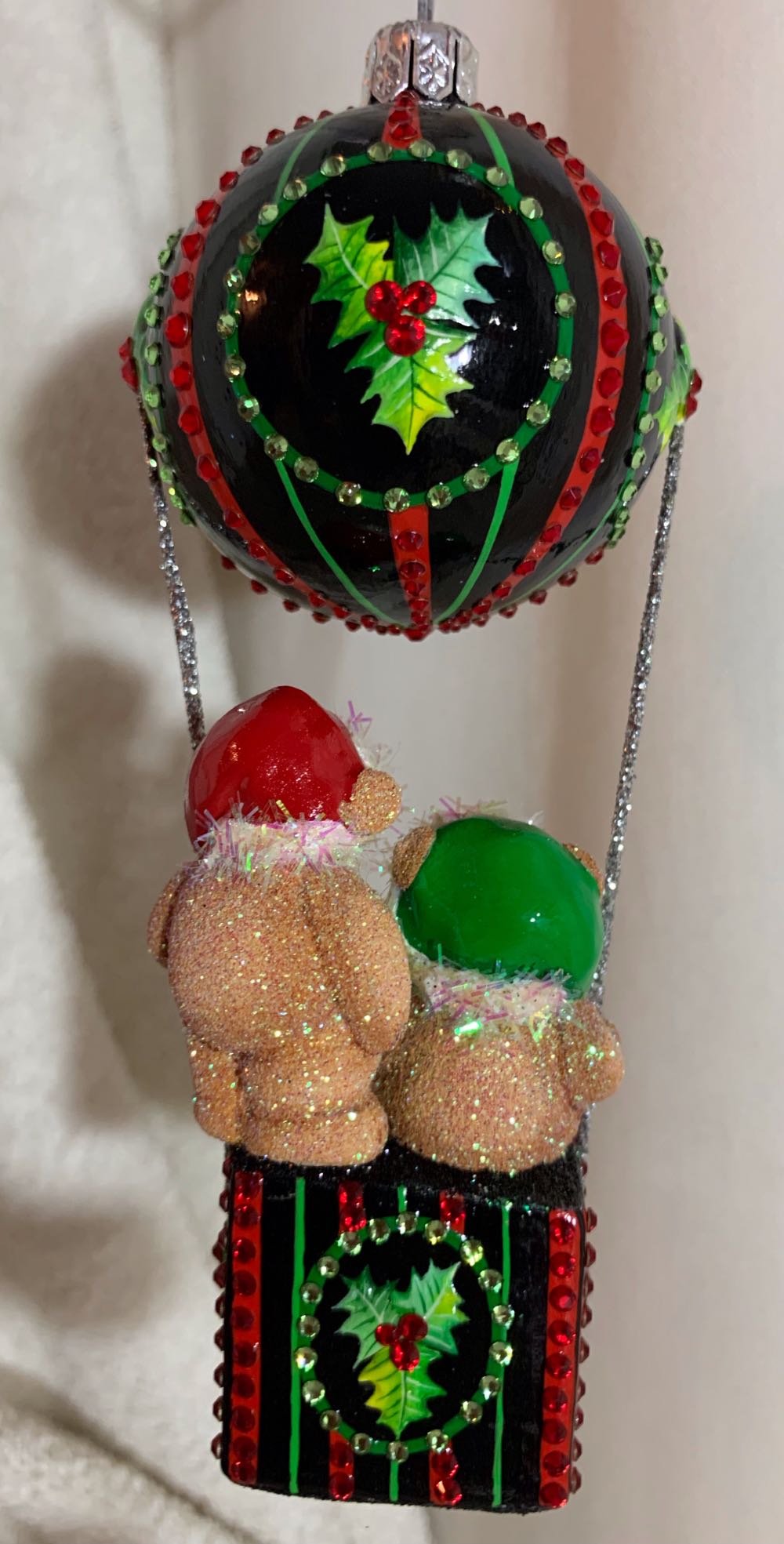 Bearing Gifts, Black: Red & Green - General Line (Air Balloon) ornament collectible - Main Image 3