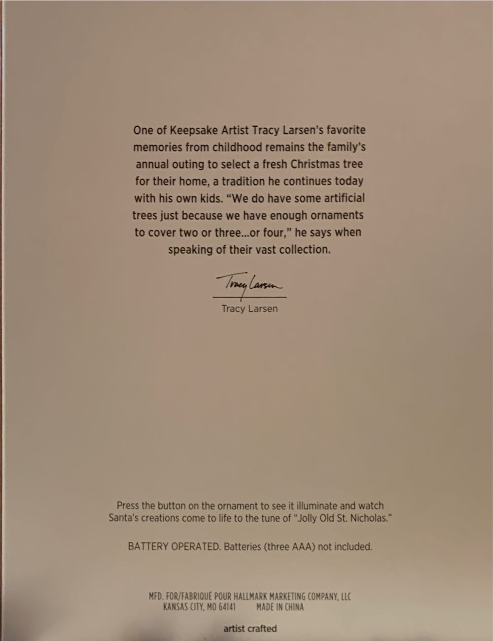 Santa’s Workshop Wonders - North Pole Tree Trimmers (Light Sound & Motion) ornament collectible [Barcode 763795759620] - Main Image 2