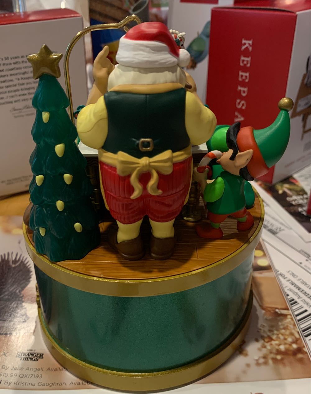 Santa’s Workshop Wonders - North Pole Tree Trimmers (Light Sound & Motion) ornament collectible [Barcode 763795759620] - Main Image 4