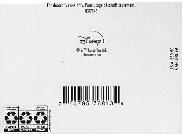 Star Wars 2022 Grogu Greetings - Star Wars: The Mandalorian (Television) ornament collectible [Barcode 763795768134] - Main Image 4