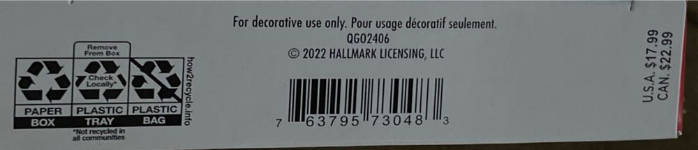 Snowflakes: “2022 SNOWFLAKE” - Snowflakes (Hanging Ornament) ornament collectible [Barcode 763795730483] - Main Image 4