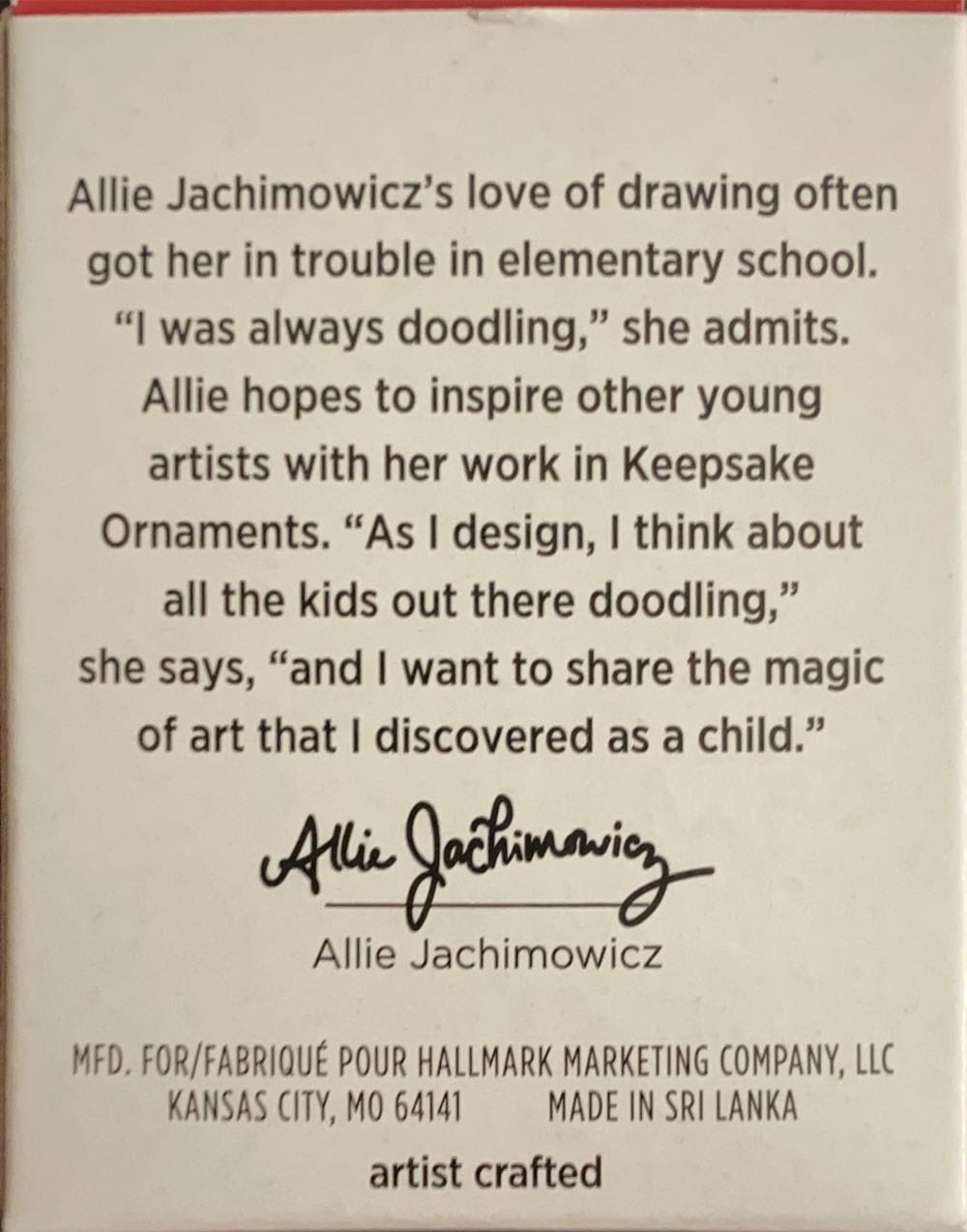 A Few Of My Favorite Things - Hallmark Miniature (Three Ornament) ornament collectible [Barcode 763795788873] - Main Image 2