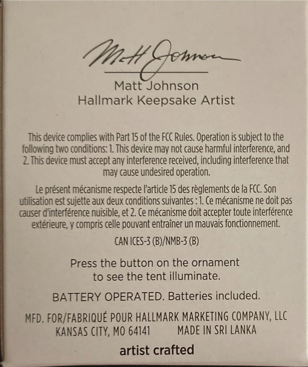 Camping With Santa - Random (Miniature) ornament collectible [Barcode 763795727049] - Main Image 2