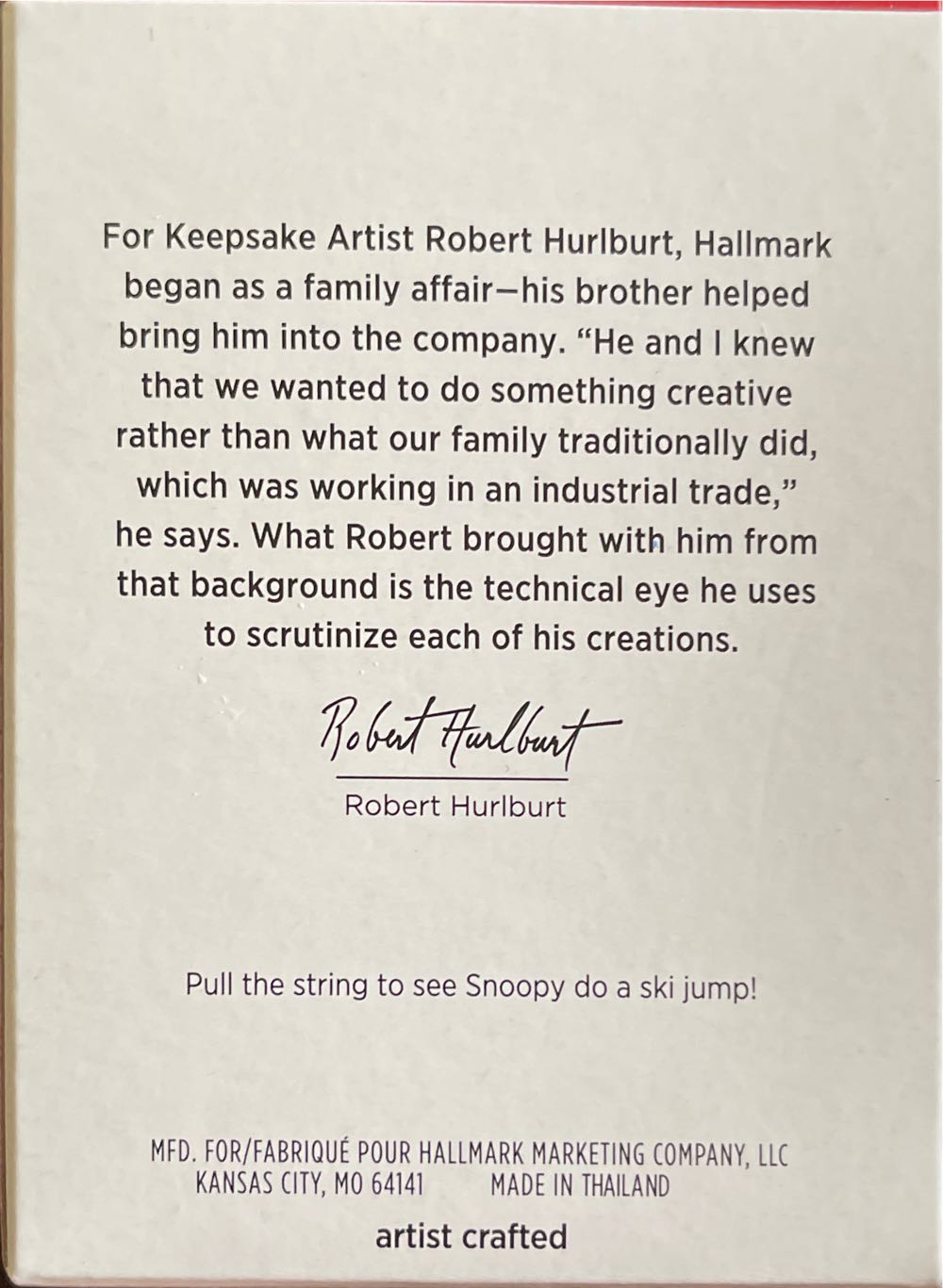 Skiing Snoopy - The Peanuts Gang (Peanuts) ornament collectible [Barcode 763795768097] - Main Image 3