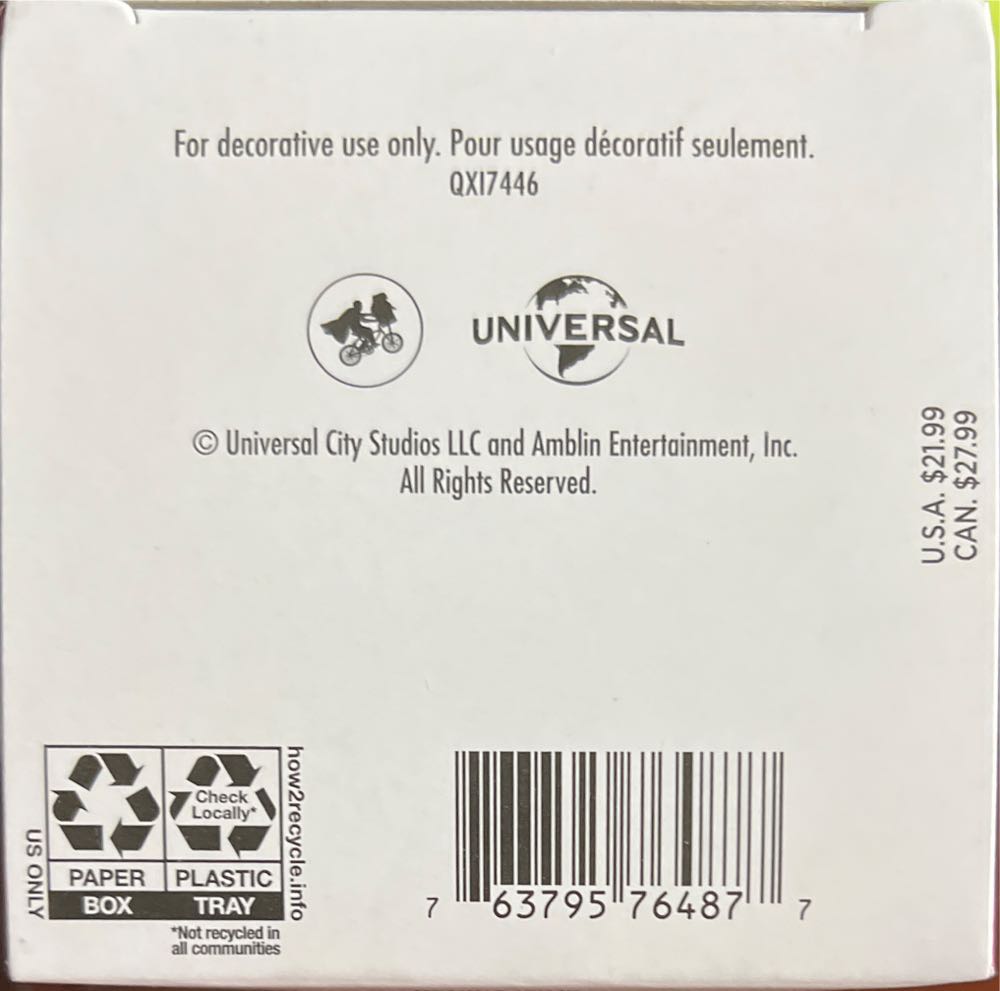 E.T. The Extra-Terrestrial - E.T. The Extra Terrestrial (Movies & TV) ornament collectible [Barcode 763795764877] - Main Image 2