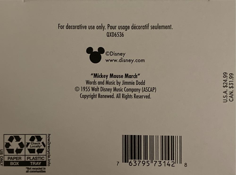 Mickey Mouse The Musician - Keepsake (Disney) ornament collectible [Barcode 763795731428] - Main Image 4
