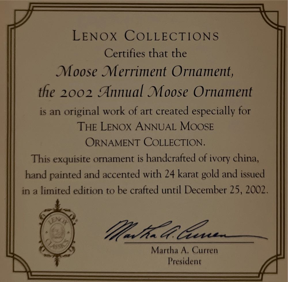 Lenox Moose Merriment  ornament collectible - Main Image 2