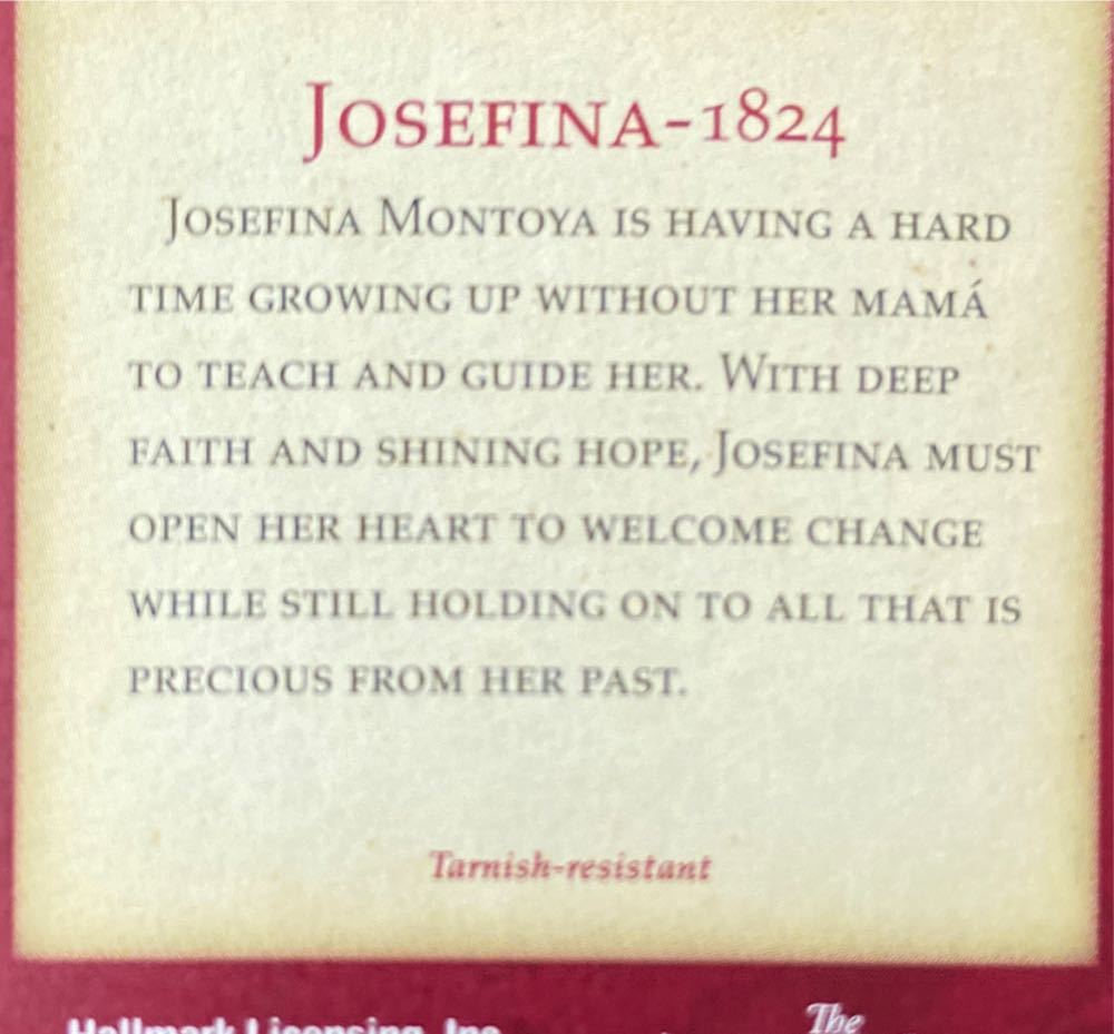 An American Girl Josephina 1824 - Hallmark American Girl Charm ornament collectible [Barcode 015012712315] - Main Image 2