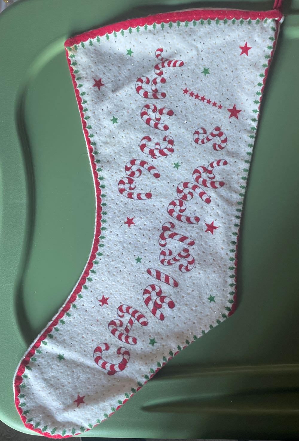 Stocking - Felt - Santa’s Face - Merry Christmas  (Stocking) ornament collectible - Main Image 2