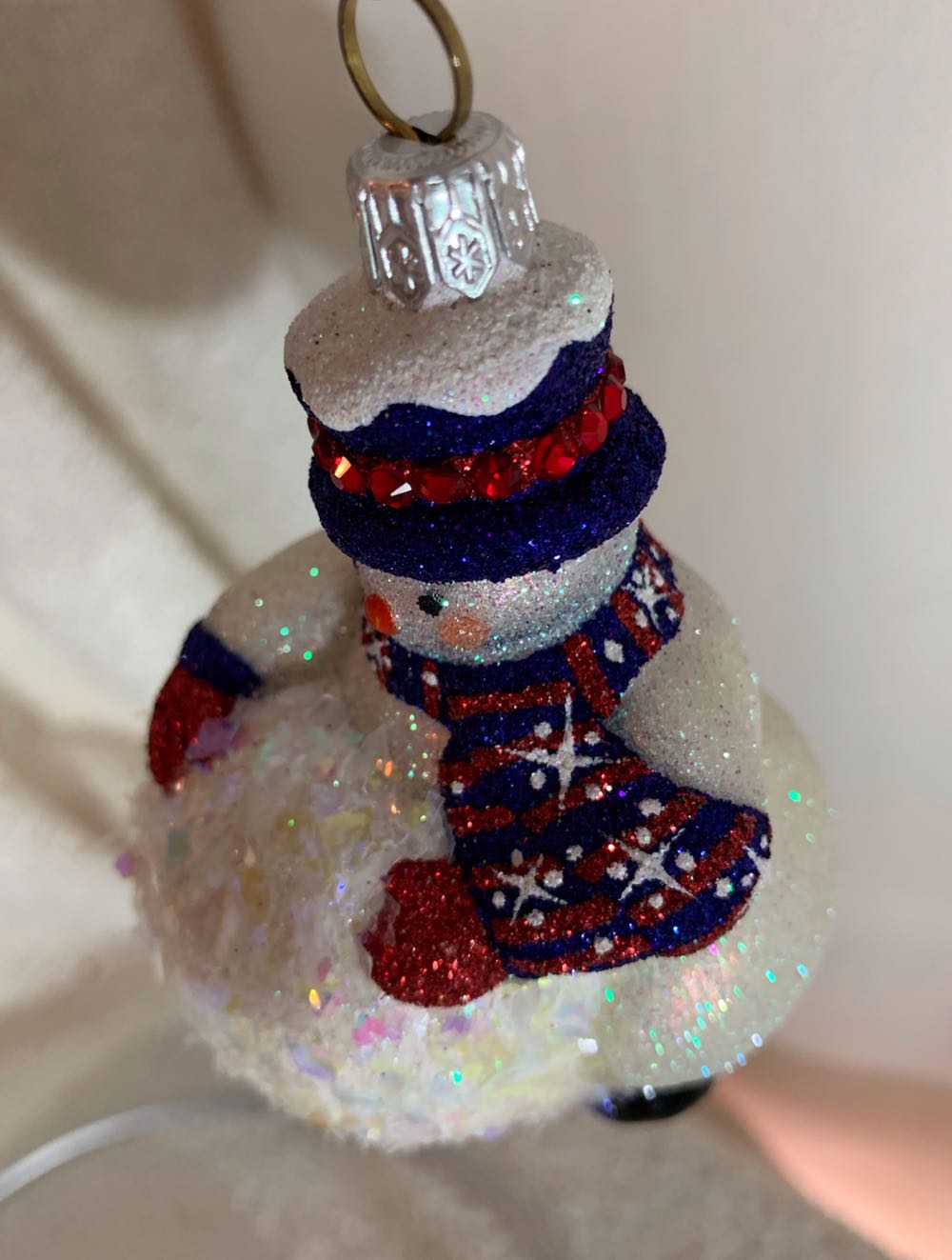 Under Construcrion, Bluee & Red - General Line (Snowman) ornament collectible - Main Image 2