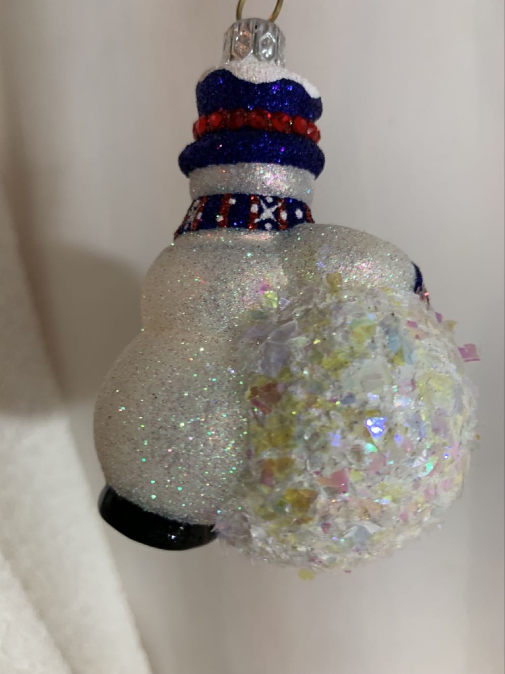 Under Construcrion, Bluee & Red - General Line (Snowman) ornament collectible - Main Image 3