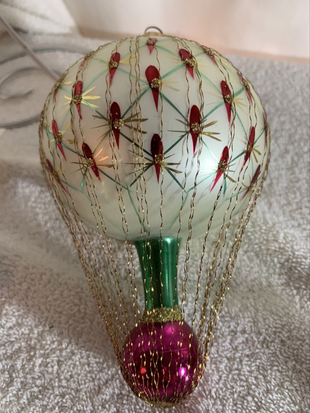 French Regency Balloon, Red  (Air Balloon) ornament collectible - Main Image 4