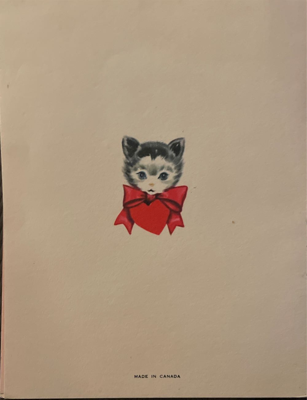 Canada - Valentine - French Fold - Kittens In Basket - French Fold (Valentine) ornament collectible - Main Image 4