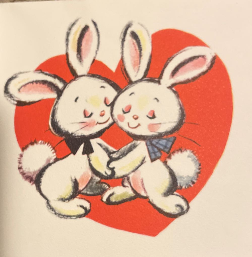 Gibson - Valentine - French Fold - Rabbit & Heart - 5V 80391 - French Fold (Valentine) ornament collectible - Main Image 3