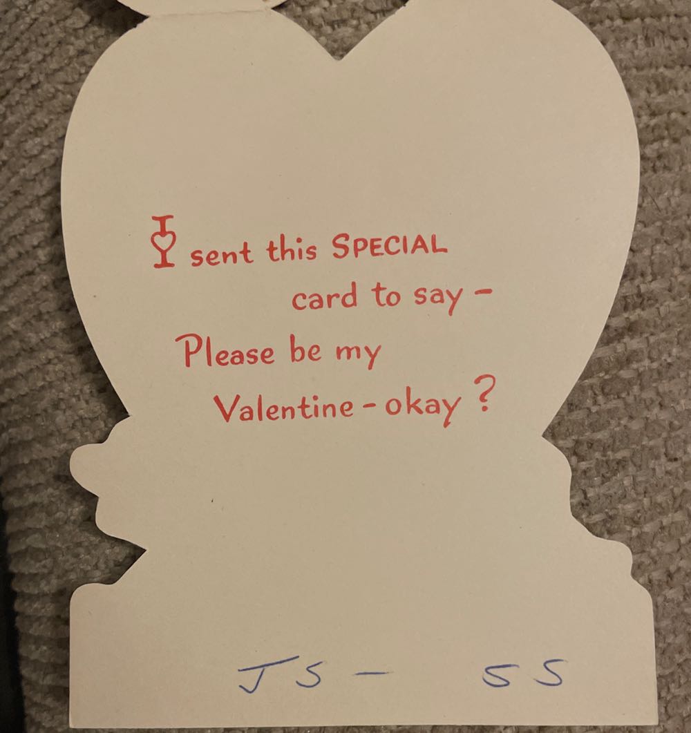 Norcross - Valentine - Single Fold - Two Rabbits In Front of Heart - 5V267 - Single Fold (Valentine) ornament collectible - Main Image 2