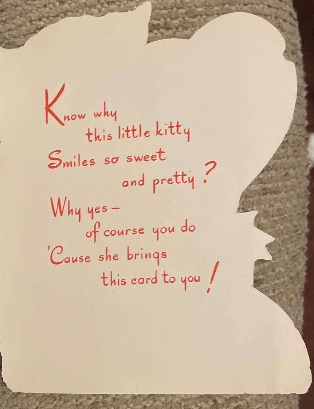 Canada - Valentine - Single Fold - Kitten In Dress, Holding Flower Basket - Single Fold (Valentine) ornament collectible - Main Image 3