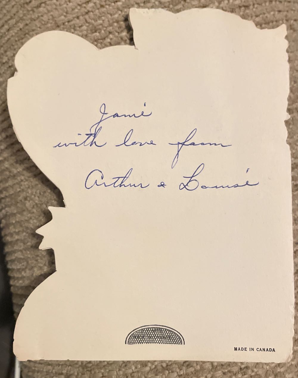 Canada - Valentine - Single Fold - Kitten In Dress, Holding Flower Basket - Single Fold (Valentine) ornament collectible - Main Image 4