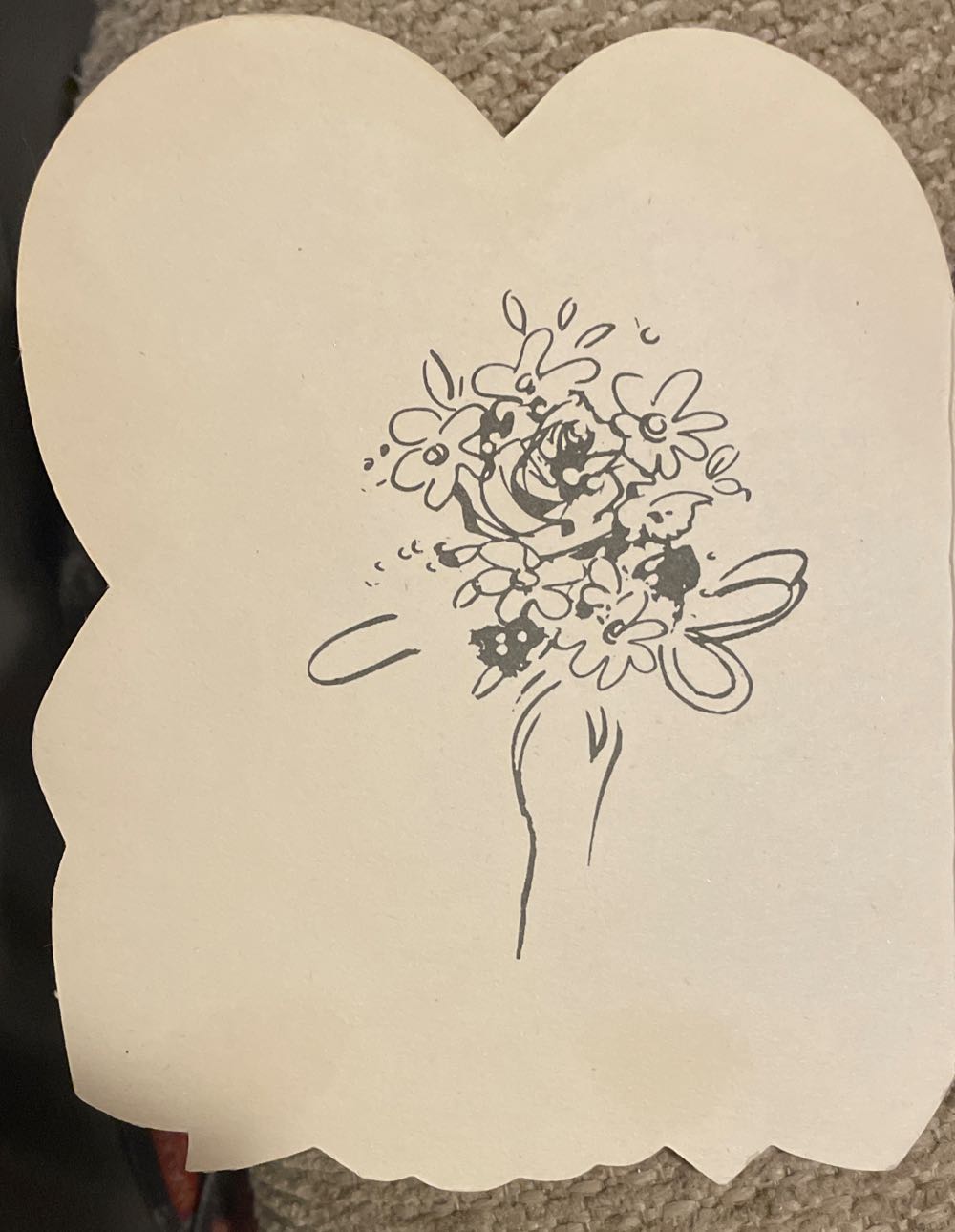 Colortype - Valentine - Single Fold - Girl With Heart On Head - Single Fold (Valentine) ornament collectible - Main Image 2