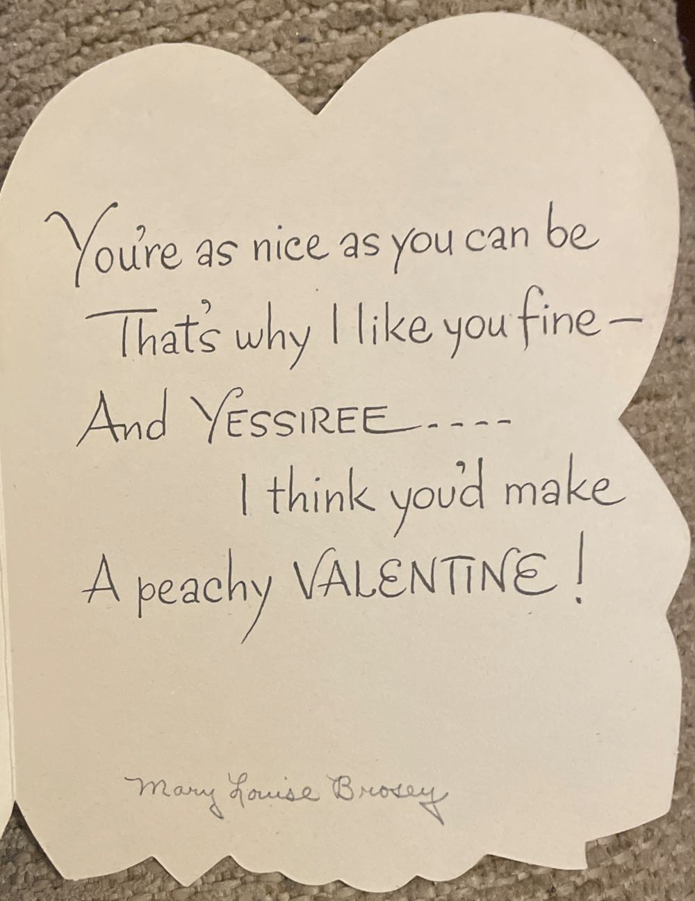 Colortype - Valentine - Single Fold - Girl With Heart On Head - Single Fold (Valentine) ornament collectible - Main Image 3