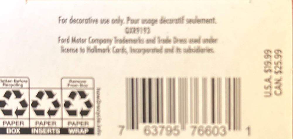 2022 CAC Legendary Concept Cars 1962 Ford Mustang I - Classic American Cars (Classic American Cars) ornament collectible [Barcode 763795766031] - Main Image 2