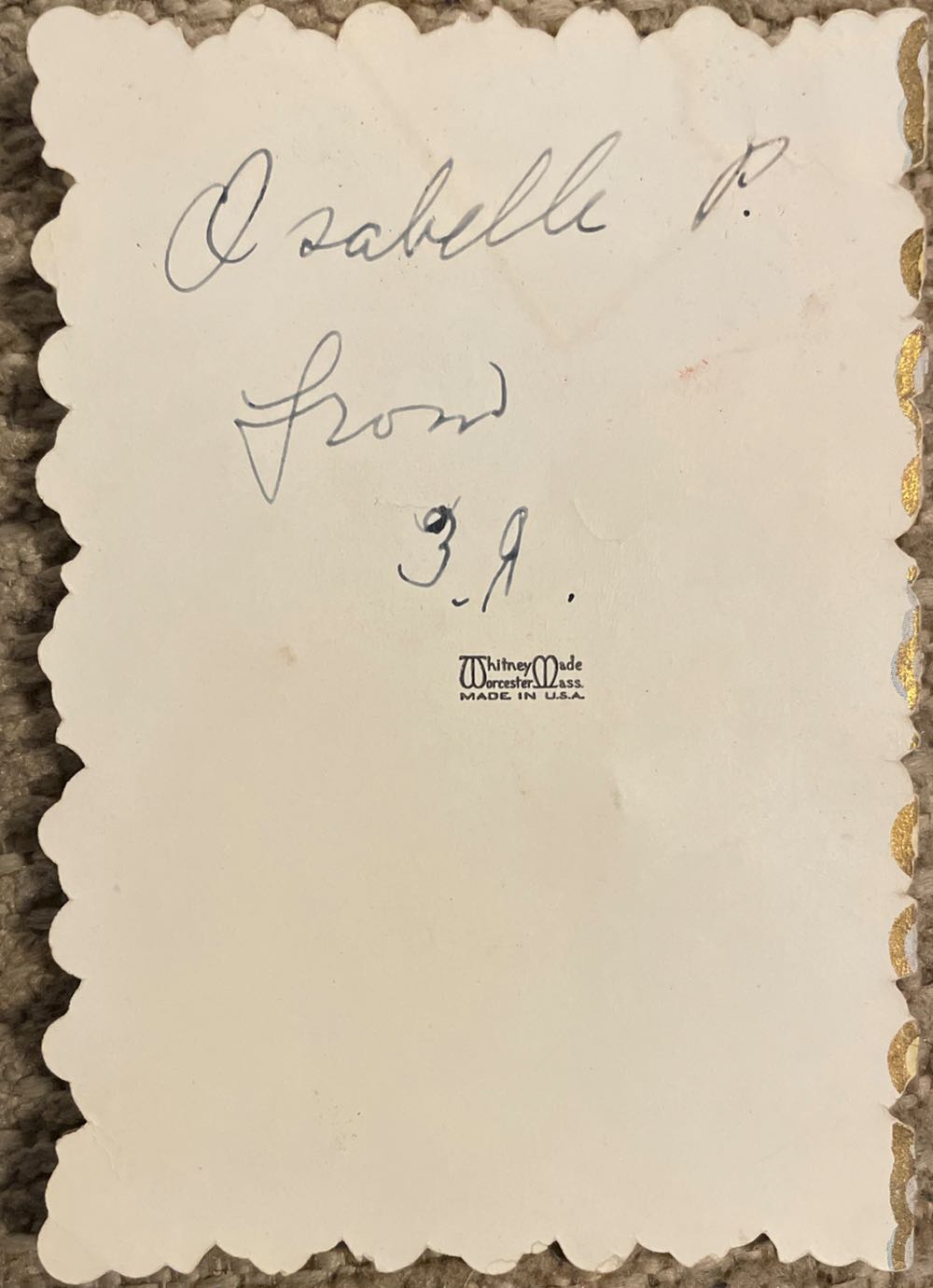 Whitney - Valentine - Single Fold - Girl Holding Baby - Single Fold (Valentine) ornament collectible - Main Image 3