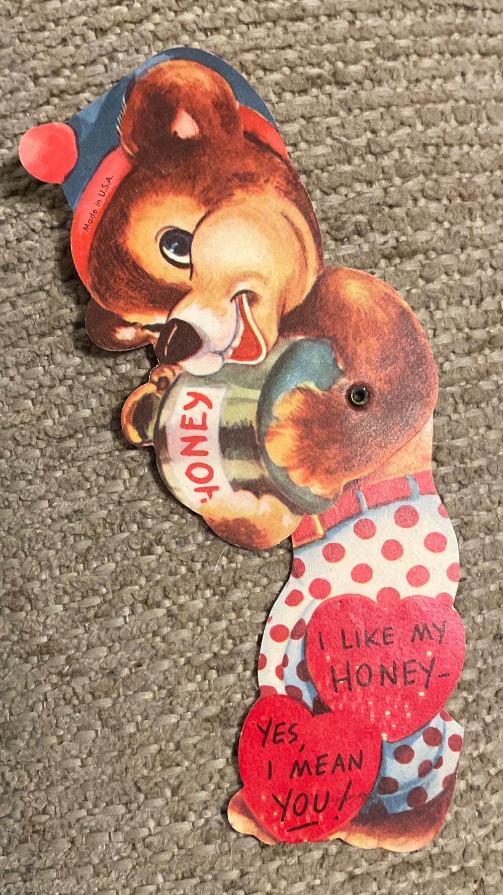 Valentine - Flat - Mechanical - Bear With Honey - Mechanical (Valentine) ornament collectible - Main Image 2