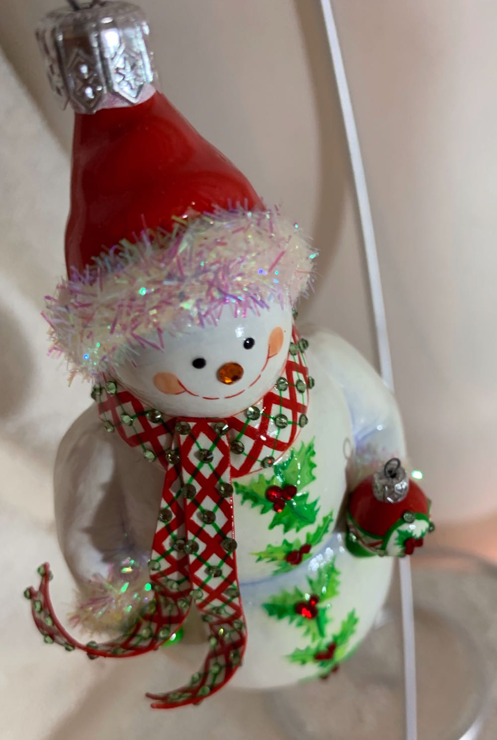 Pour Henri, Plaid & Holly & Red & Green - General Line (Snowman) ornament collectible - Main Image 2