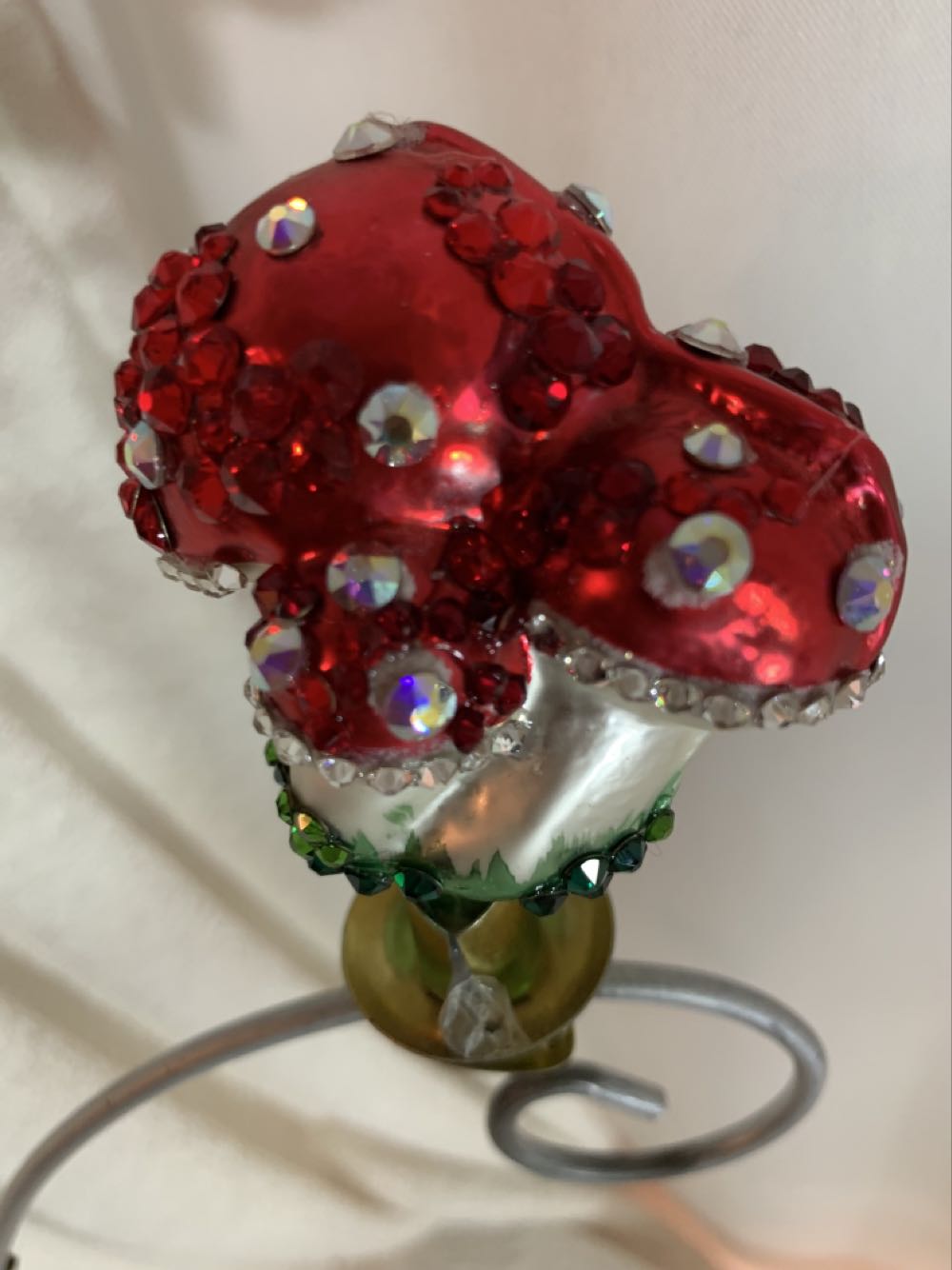 Mushroom Triple, Clip-on - Vintage Christmas (Christmas Tree Ornament) ornament collectible - Main Image 2