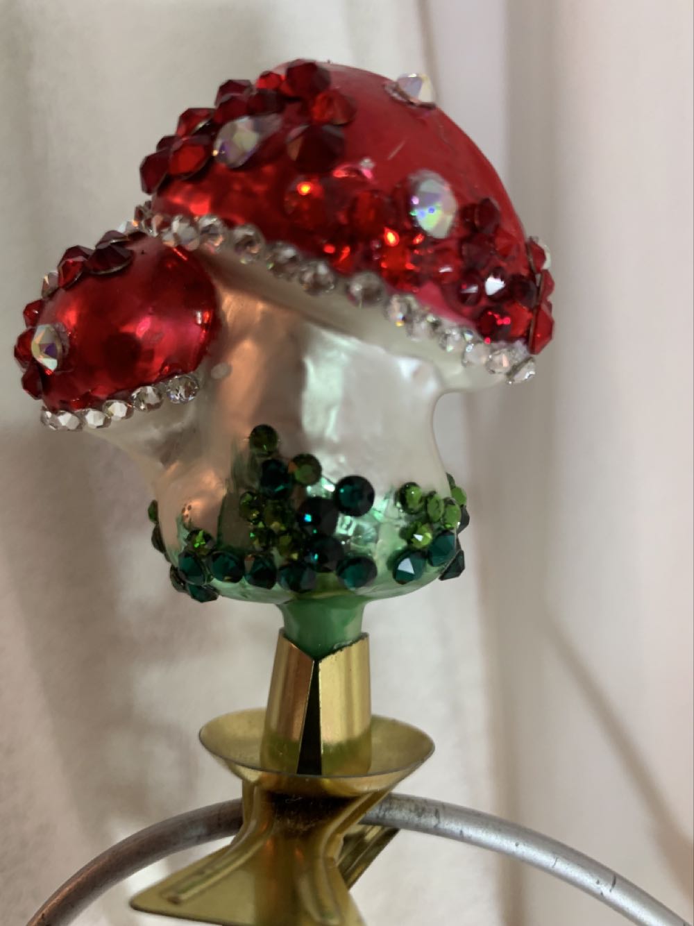 Mushroom Triple, Clip-on - Vintage Christmas (Christmas Tree Ornament) ornament collectible - Main Image 3