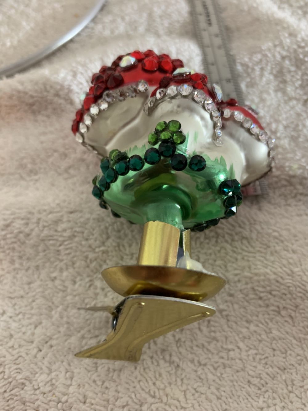 Mushroom Triple, Clip-on - Vintage Christmas (Christmas Tree Ornament) ornament collectible - Main Image 4