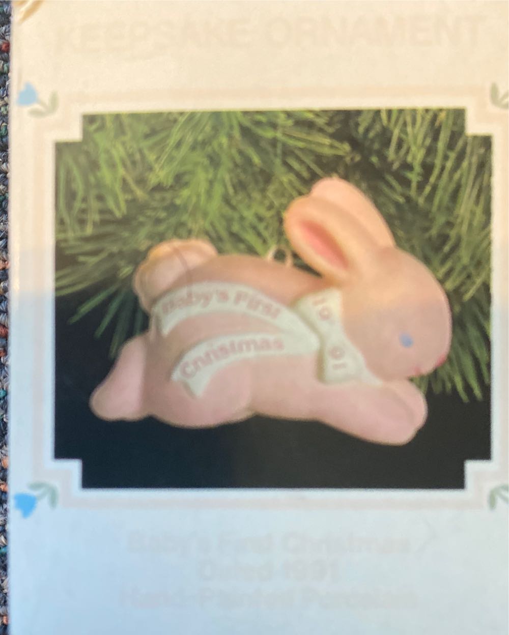 Baby’s First Christmas  ornament collectible [Barcode 070000030284] - Main Image 2