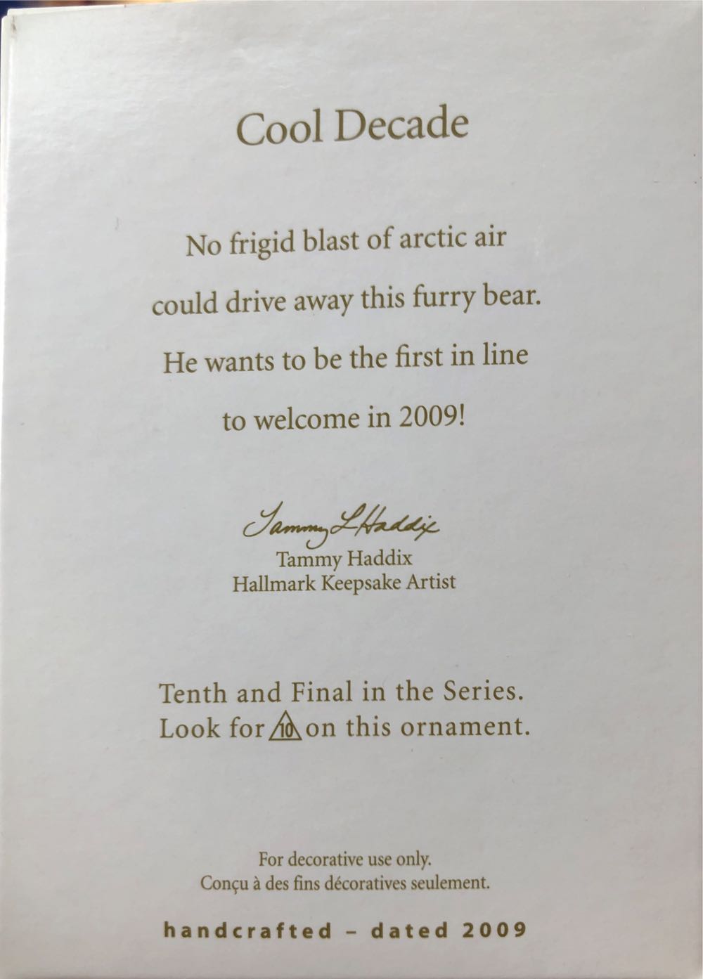 Cool Decade #10: 2009 - Cool Decade Series ornament collectible [Barcode 795902088248] - Main Image 2