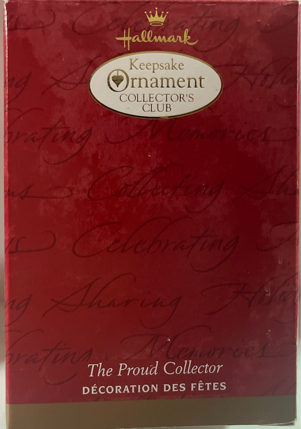 Hallmark Keepsake Ornament Club. Member Exclusive. 2001. The Proud Collector. Designed By Ed Seale. - KOC Collector’s Club Member Exclusive (The Proud Collector) ornament collectible - Main Image 2