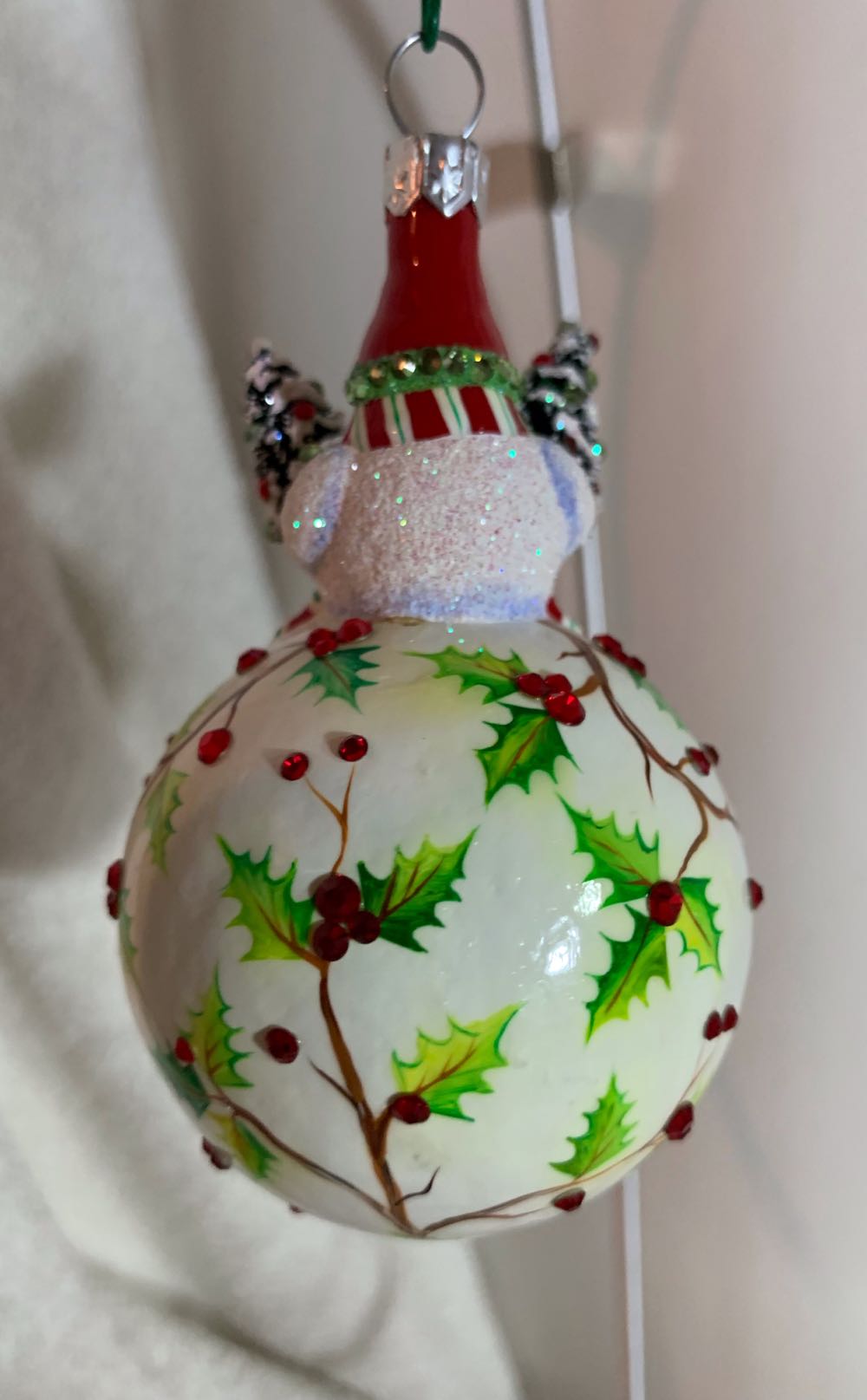 Vintage Snowman, Holly & Red & Green - Other Exclusive (Snowman) ornament collectible - Main Image 3