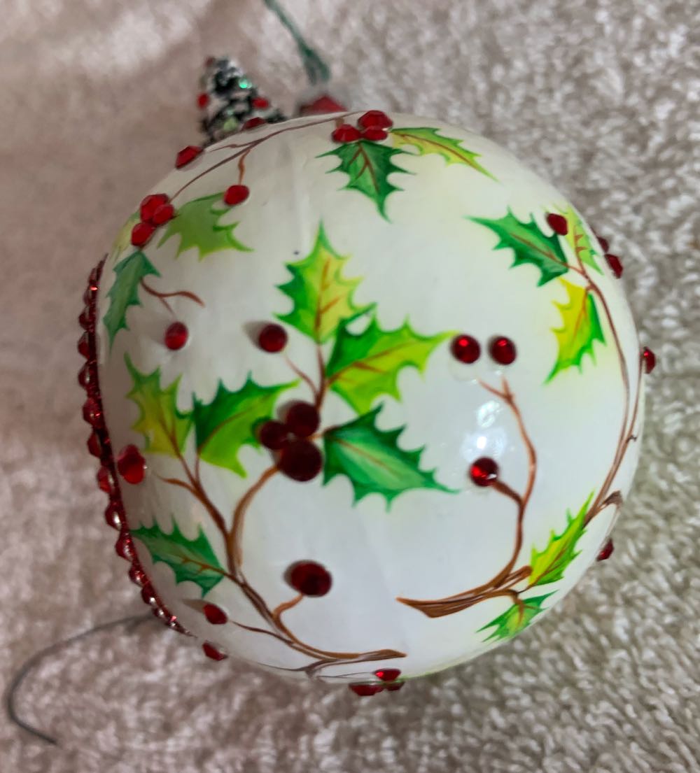 Vintage Snowman, Holly & Red & Green - Other Exclusive (Snowman) ornament collectible - Main Image 4