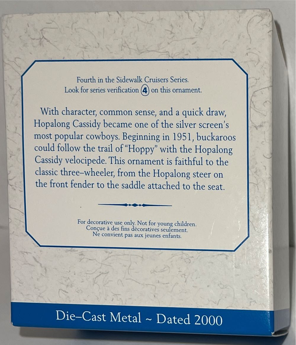 Hopalong Cassidy Velocipede - Collectors Series (Collector Series) ornament collectible [Barcode 015012554748] - Main Image 2