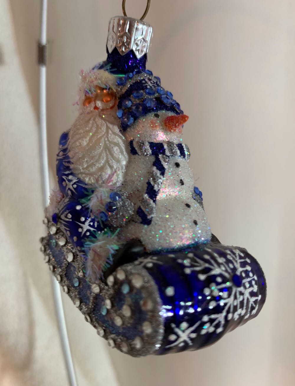 Laughing Through The Snow, Blue - Other Exclusive (Santa) ornament collectible - Main Image 2