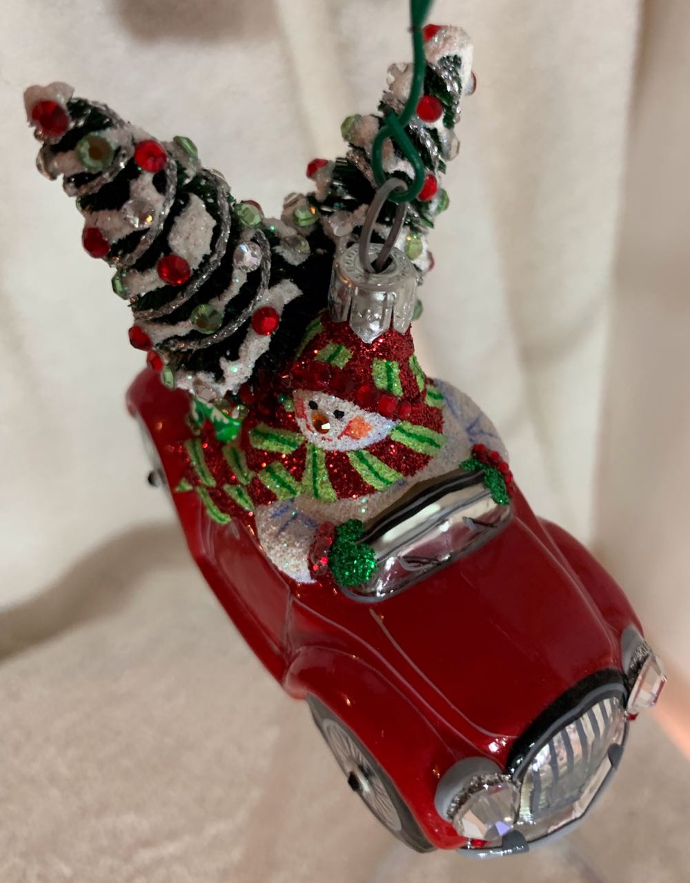Joy Ride, Red & Green - General Line (Snowman) ornament collectible - Main Image 2