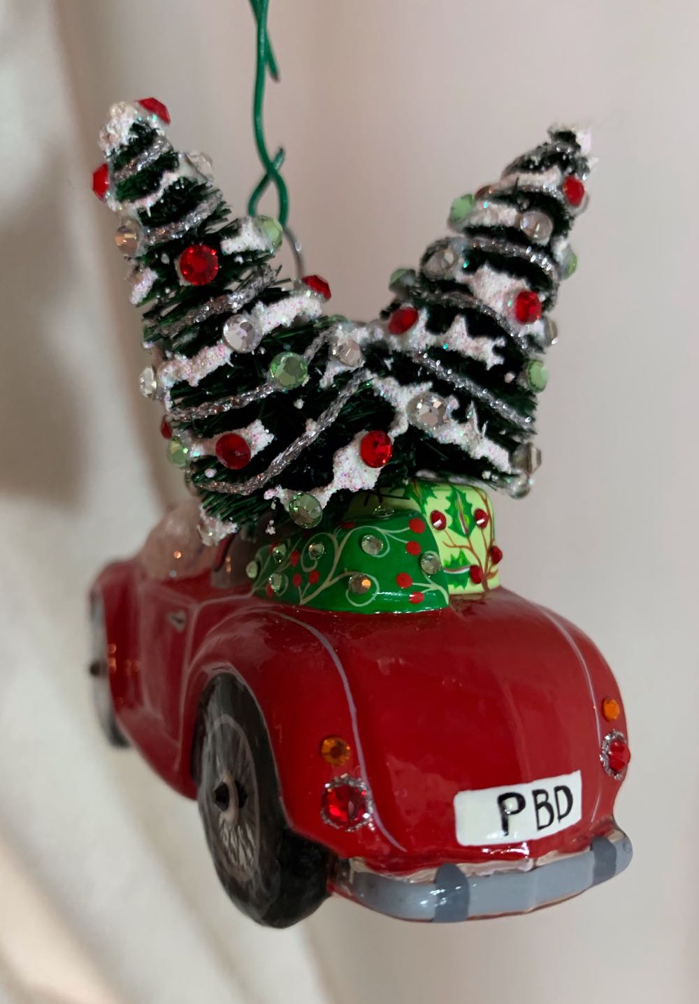 Joy Ride, Red & Green - General Line (Snowman) ornament collectible - Main Image 3