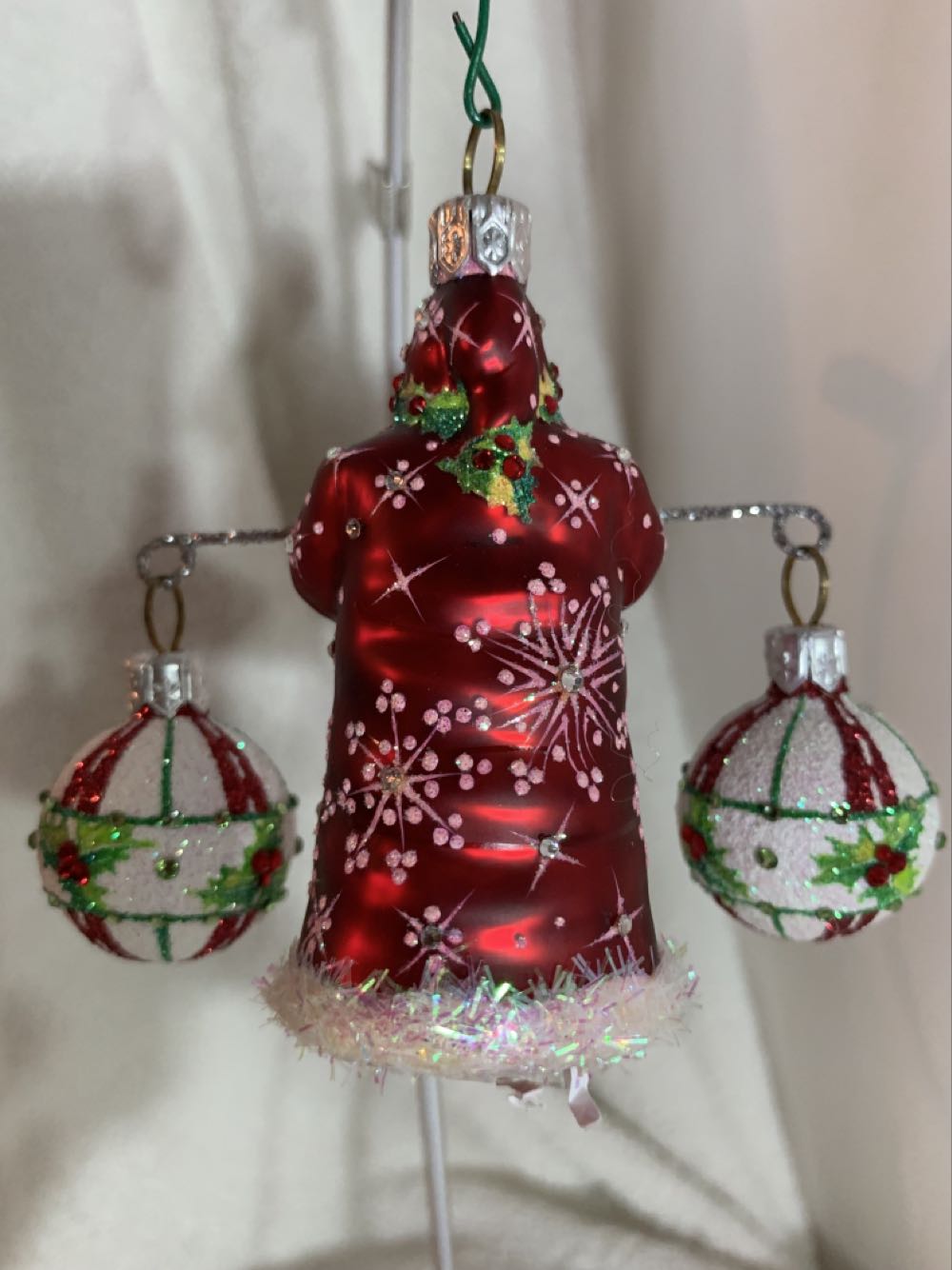 Balance, Holly & Snowflakes - General Line (Santa) ornament collectible - Main Image 3