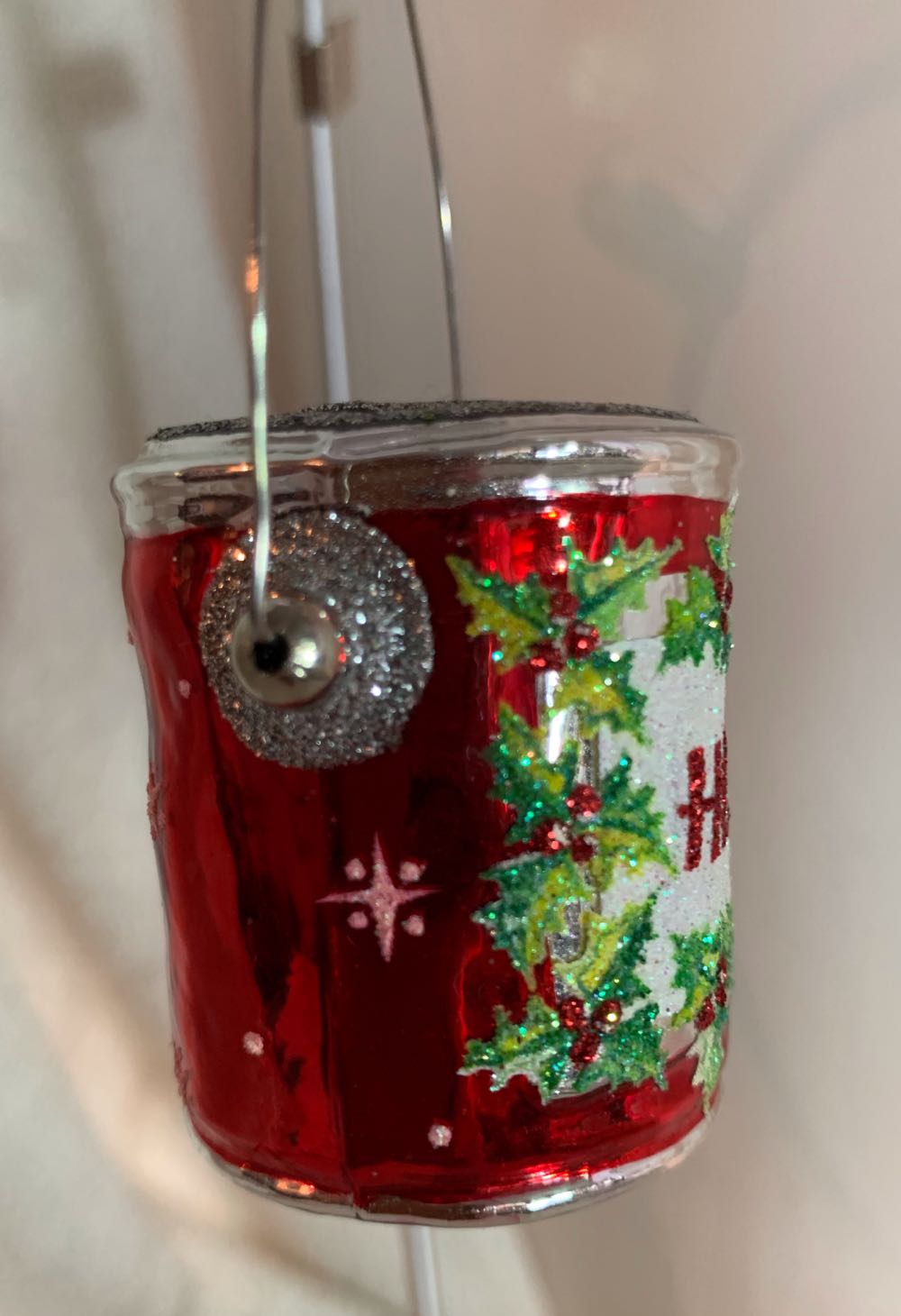 Colourful Quarts, Holly & Red & Snowflakes & Dots - Event Piece (Christmas Tree Ornament) ornament collectible - Main Image 3