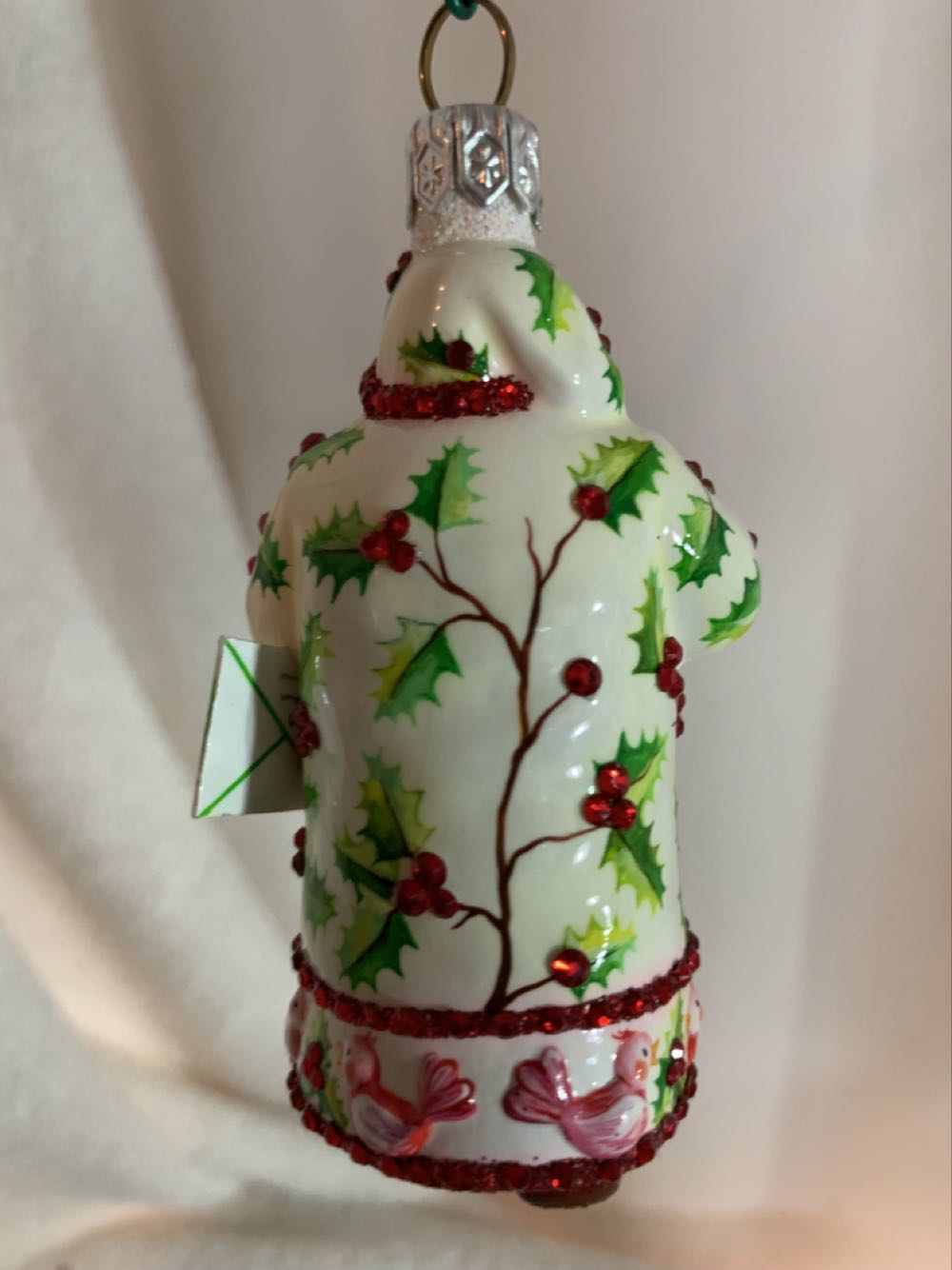 Carte de Noel, Holly & Cardinals - Event Piece (Santa) ornament collectible - Main Image 3