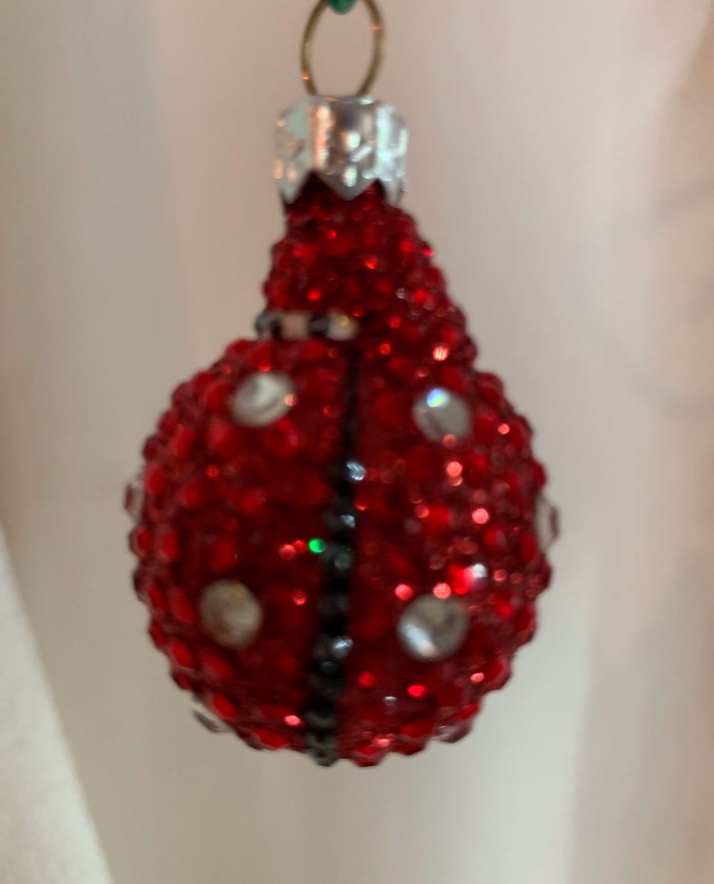 Ladybug Noel, Red, Jeweled - General Line (Santa) ornament collectible - Main Image 3